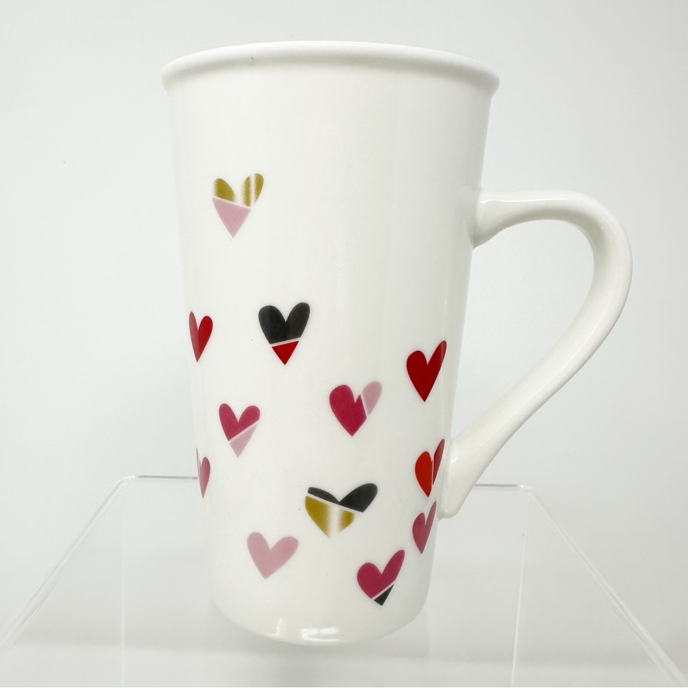 Starbucks White Mug with Multicolor Heart Design